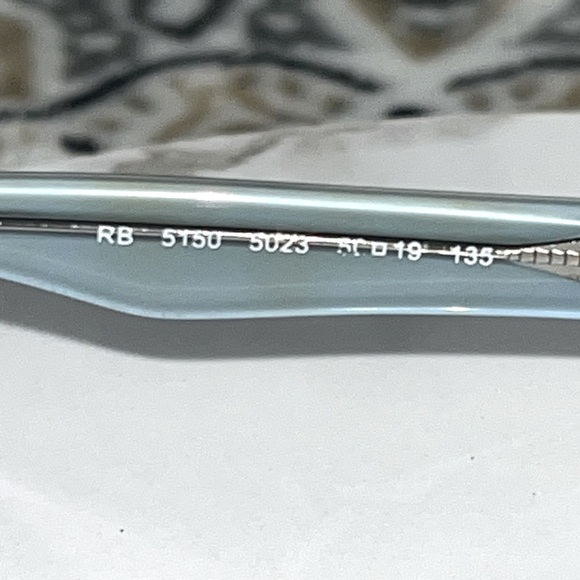 Ray-Ban Eyeglasses RB5150 5023 Tortoise Blue Rectangular Frames 50-19-135 - Picture 7 of 10